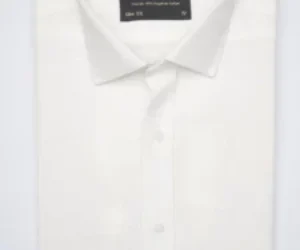 White Self, Elite Edition, French Collar Men’s Formal Shirt