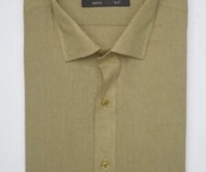 Light Olive Self, Elite Edition, French Collar Men’s Formal Shirt